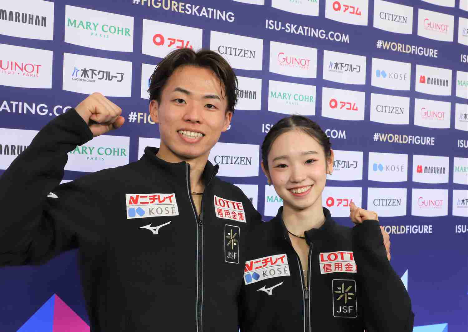 【フィギュア】ゆなすみ、自己ベストで４位入賞「うれしい」五輪最下位から大躍進／世界選手権（日刊スポーツ） - Yahoo!ニュース