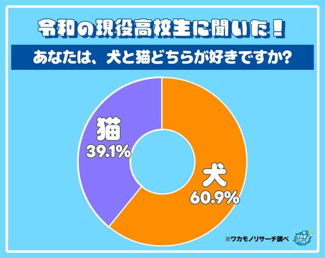 「犬or猫どちらが好き?」現役高校生は犬好きが6割 かわいいポイントは見た目だけなく“内面
