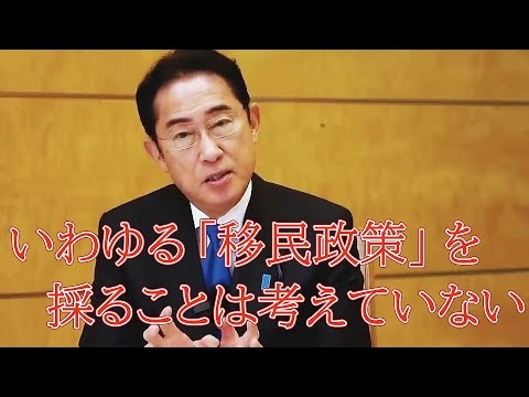 いわゆる「移民政策」を採ることは考えていない