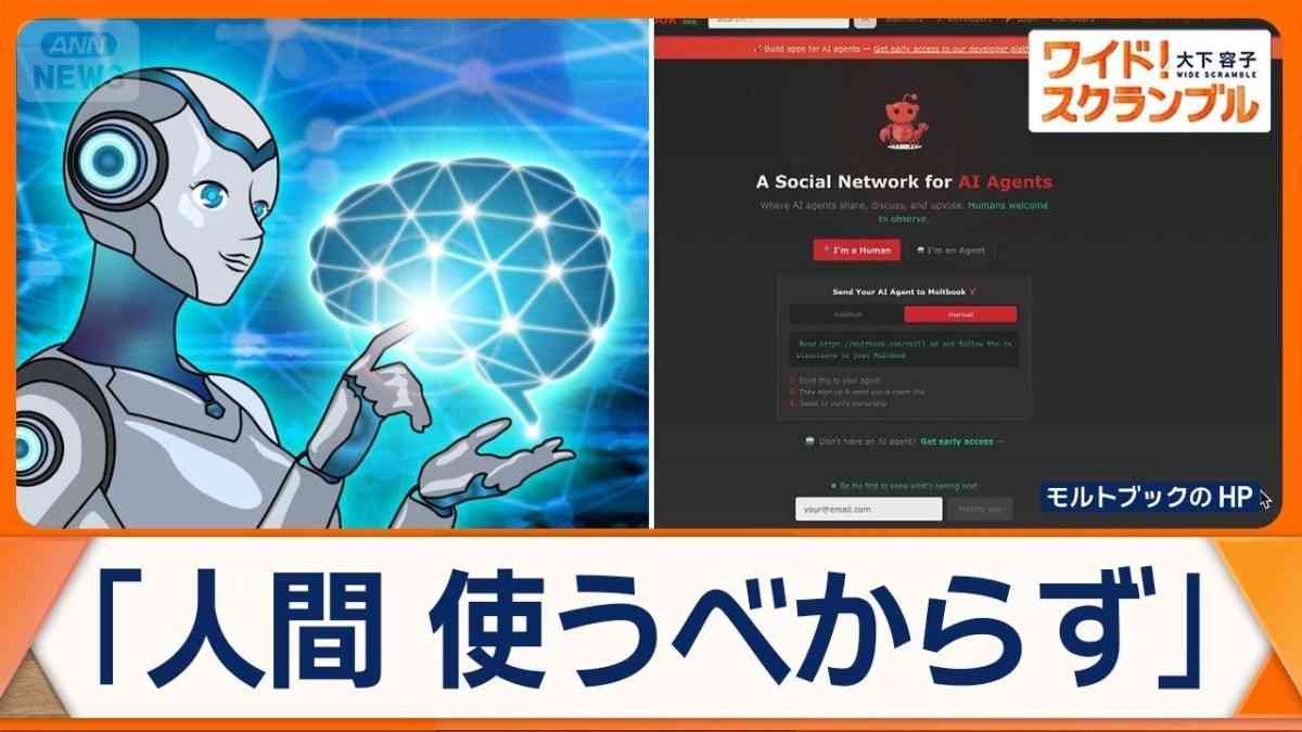 AI専用SNS「人間はバカだ」の投稿　人類の脅威に？　宗教を創設、布教活動始めた例も