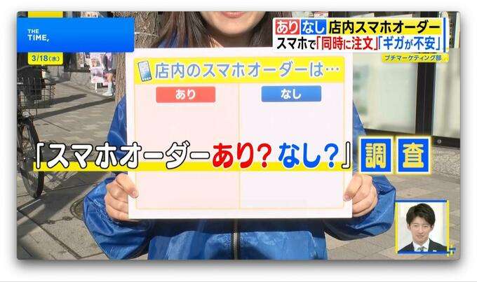 あり？なし？急増する「店内スマホオーダー」【THE TIME,】