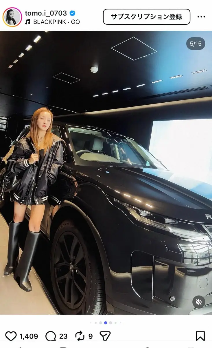 板野友美　漆黒ボディの高級愛車を公開　こだわりの内装も明かし「めっちゃかっこいい！」の声
