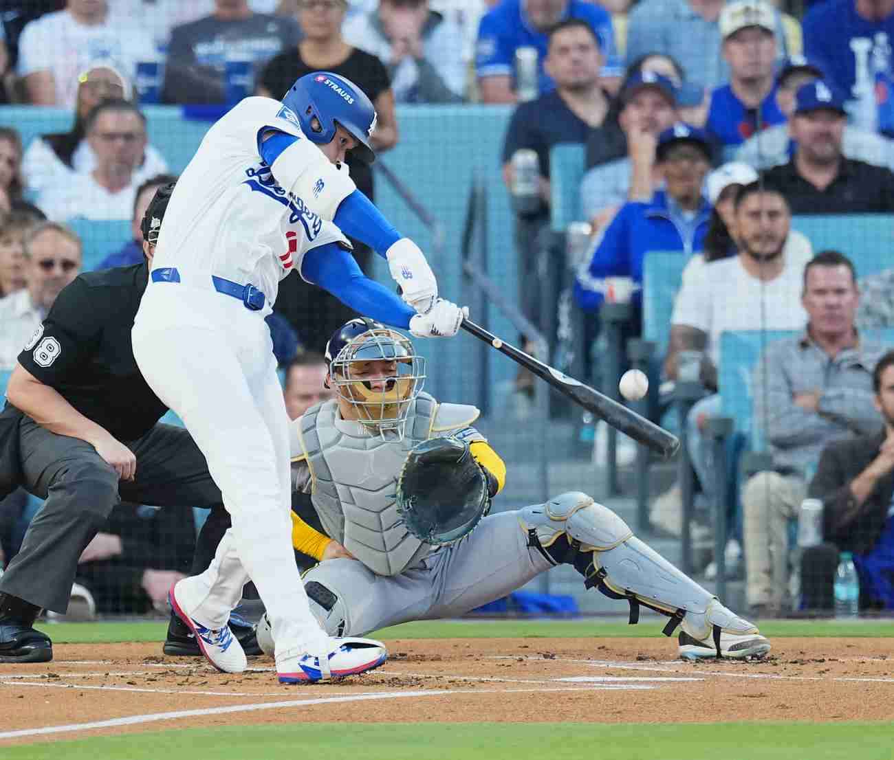 二刀流の大谷翔平、特大の先頭打者アーチで号砲！９試合ぶり本塁打＜ナ・リーグ優勝決定シリーズ：ドジャースVSブルワーズ＞