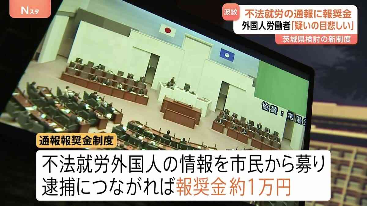 外国人の不法就労 逮捕につながる通報に謝礼約1万円　茨城県が導入検討の「報奨金制度」に「差別や偏見を助長する」と懸念の声も | TBS NEWS DIG