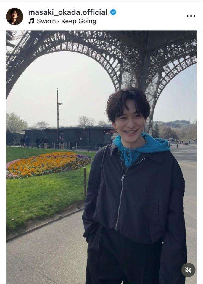 岡田将生が第１子誕生後初投稿「わたくしはパリが好きだ」エッフェル塔＆ルーヴル満喫ショット