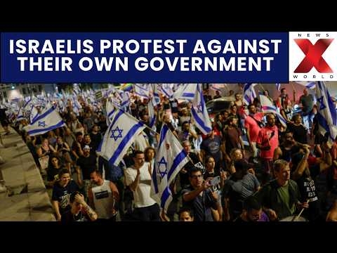 Tel Aviv sees massive protests opposing Israel strikes and US involvement | NewsX World