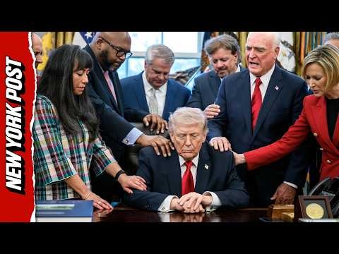 Pastors Lay Hands on Trump During Oval Office Prayer