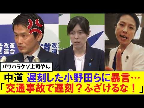 【事故は甘え】中道小川淳也と蓮舫 交通事故で遅刻した小野田紀美ら自民党議員に怒る「ふざけんな！真面目にやれや」