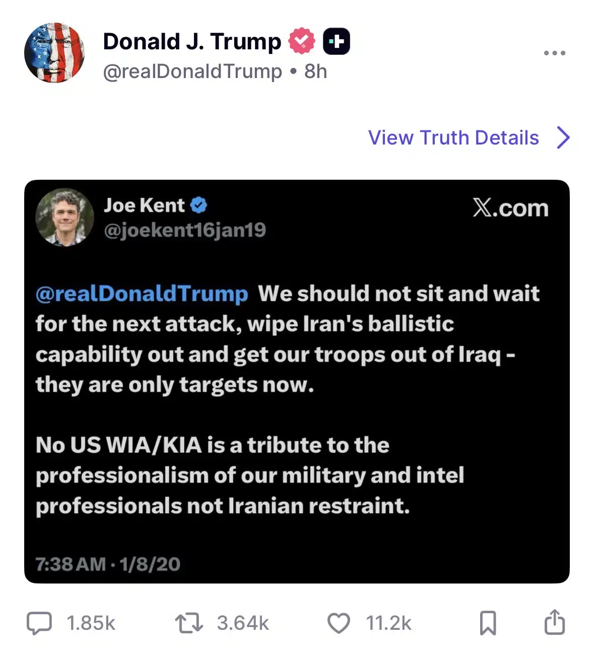米テロ対策トップがイラン戦争に抗議辞任 トランプ氏に「方針転換」求める