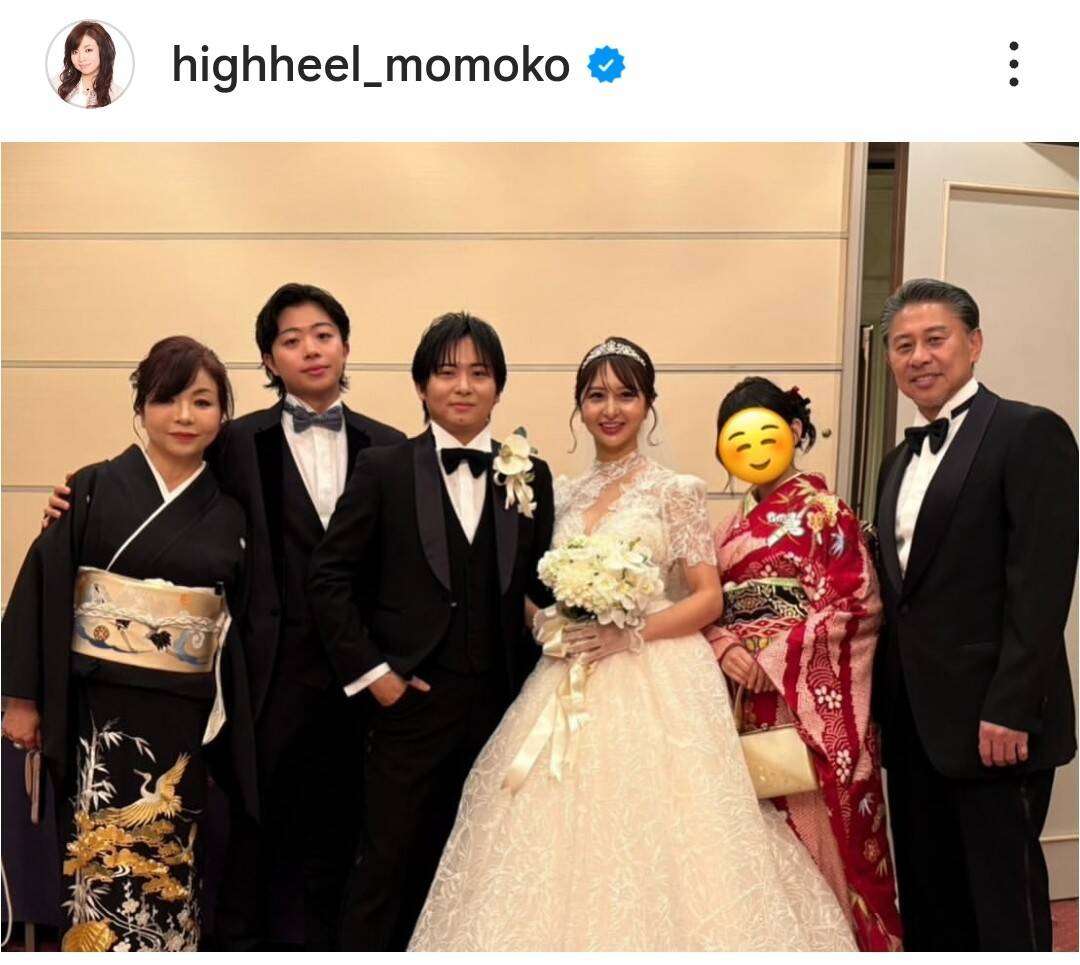 ハイヒール・モモコ「長男の披露宴」お嫁さんも顔出し「芸能人並みに可愛い」とアイドル級の美ぼうが話題
