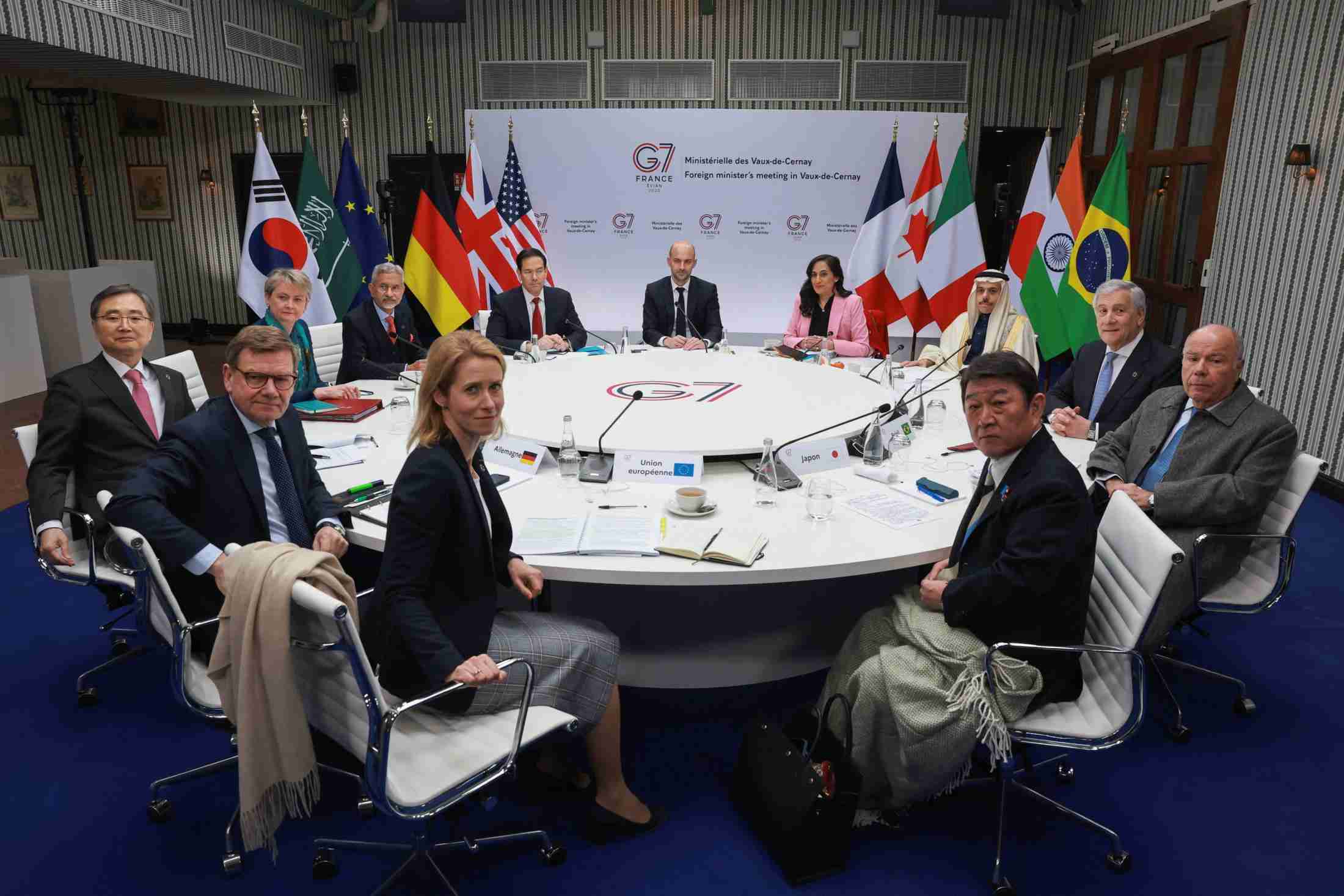 G7、民間人への攻撃停止要求　共同声明で欧米歩み寄り（共同通信） - Yahoo!ニュース