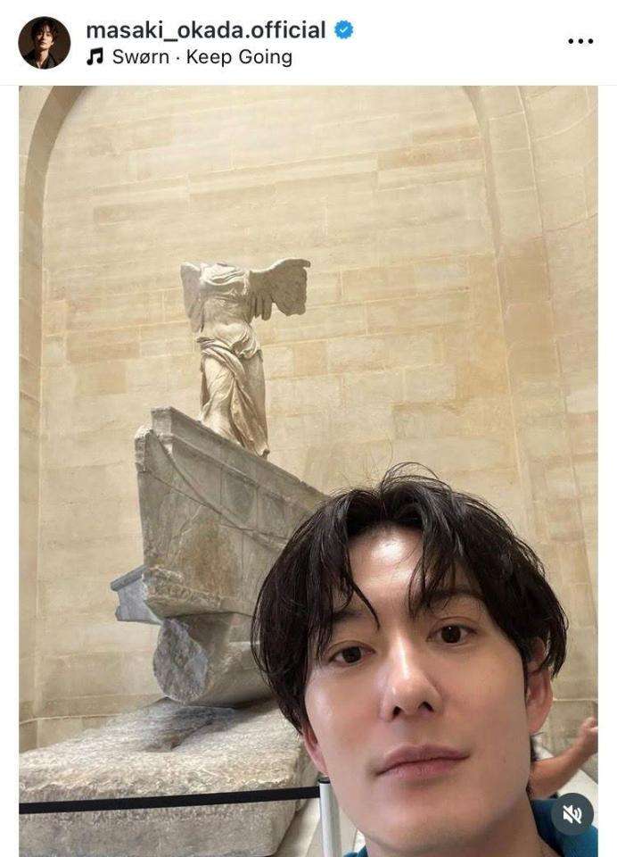 岡田将生が第１子誕生後初投稿「わたくしはパリが好きだ」エッフェル塔＆ルーヴル満喫ショット