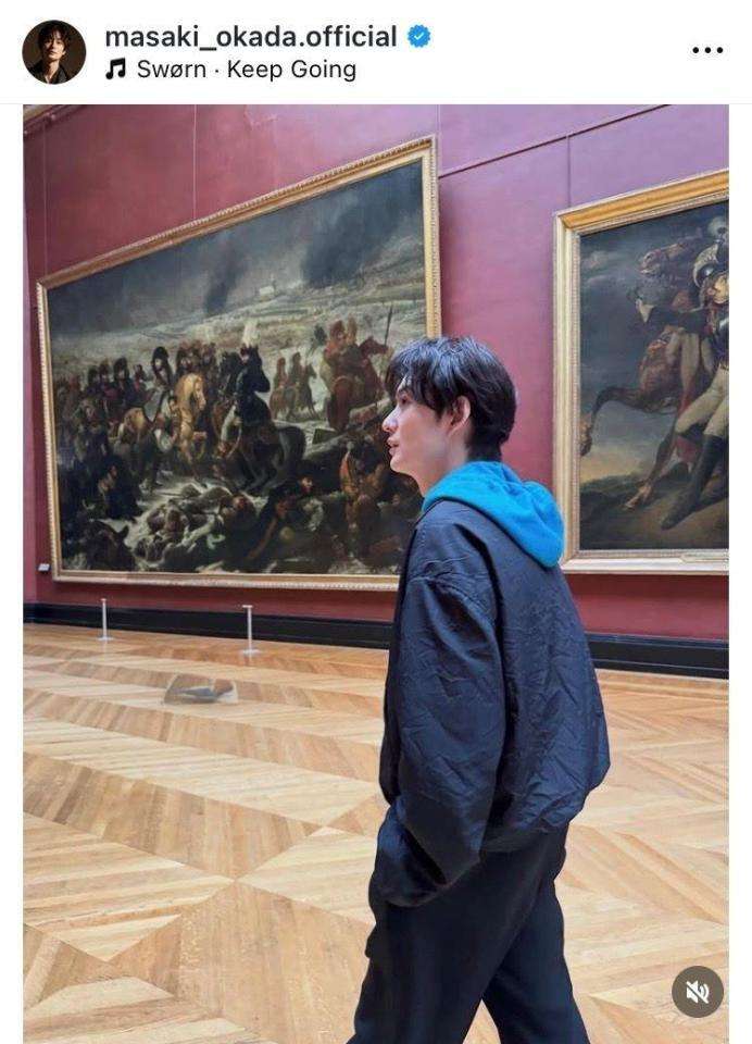 岡田将生が第１子誕生後初投稿「わたくしはパリが好きだ」エッフェル塔＆ルーヴル満喫ショット