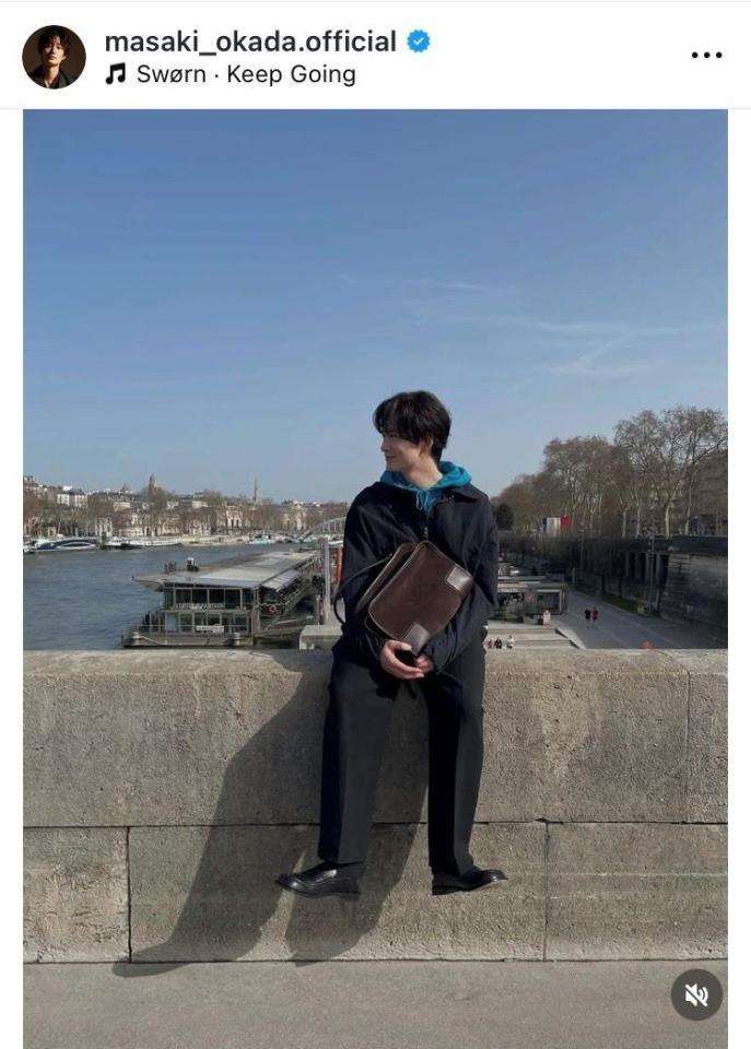 岡田将生が第１子誕生後初投稿「わたくしはパリが好きだ」エッフェル塔＆ルーヴル満喫ショット