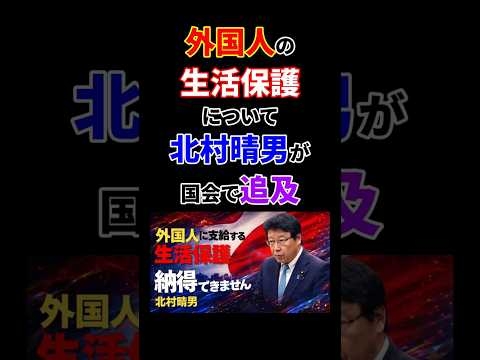外国人の生活保護について北村晴男が国会で追及 #外国人生活保護反対 #北村晴男