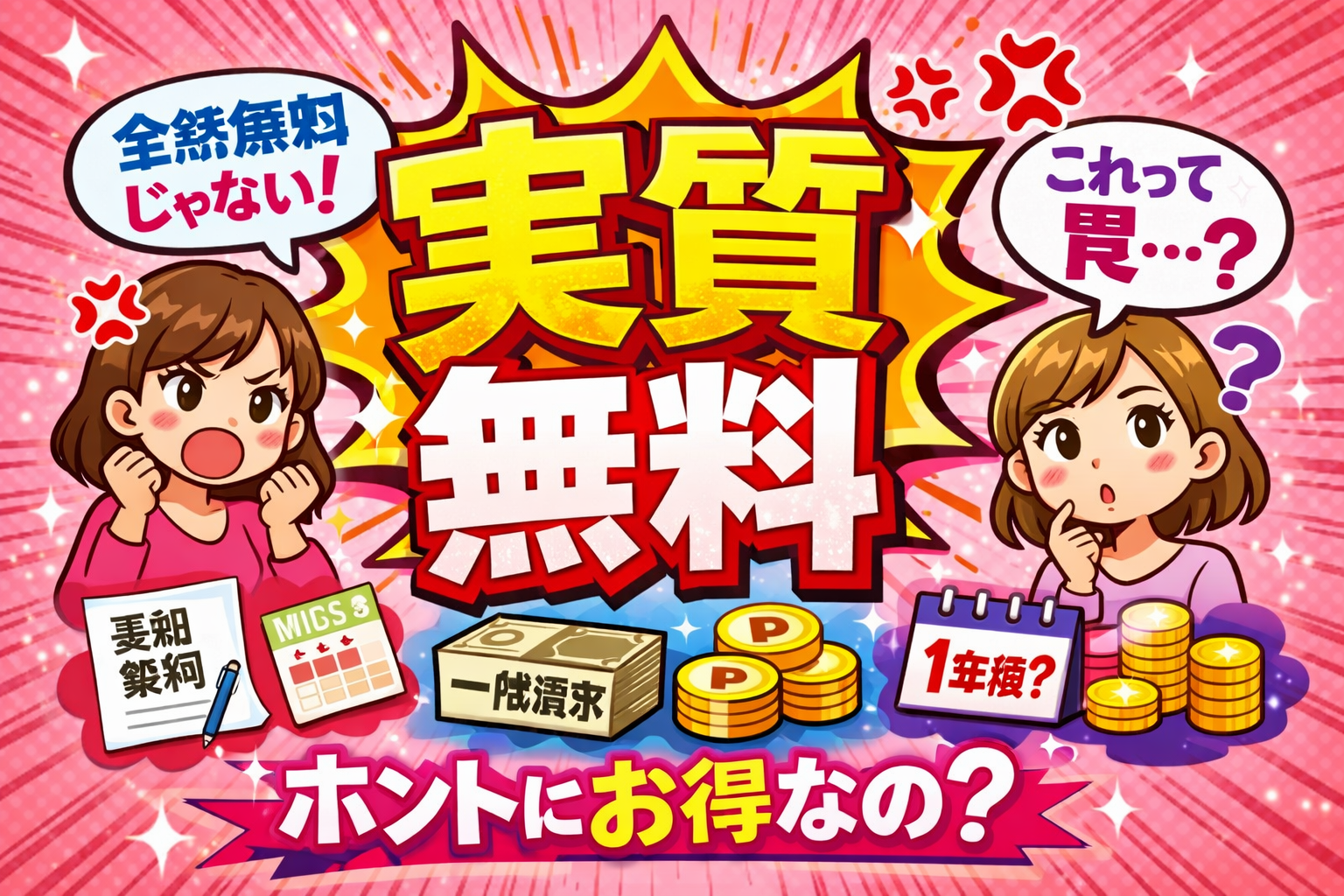 ☆実質無料☆ってお得ですか！?