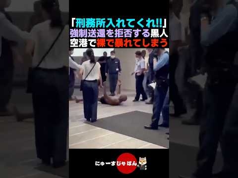 【激ヤバ】強制送還を拒否する外国人が裸になって暴れてしまう...【自民党/日本保守党/参政党】