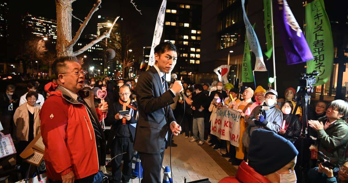 共産山添氏「イラン攻撃やめろ」国会デモ　社民幹事長、辺野古事故「埋め立てるのが悪い」