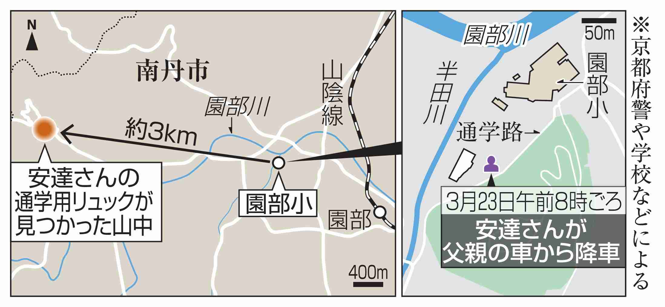 京都・南丹、男児不明から2週間　小学校から保護者連絡遅れ昼前に（共同通信） - Yahoo!ニュース