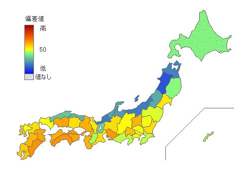 都道府県別年間晴れ日数 - とどラン