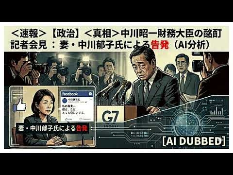 【政治】＜告発＞真相：中川昭一財務大臣の酩酊記者会見［妻・中川郁子氏による告発］（AI分析）