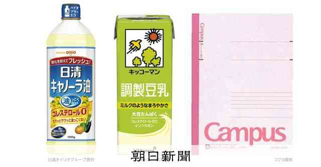 食用油に文房具、豆乳も･･･4月以降も続く値上げ、原油高で加速か：朝日新聞