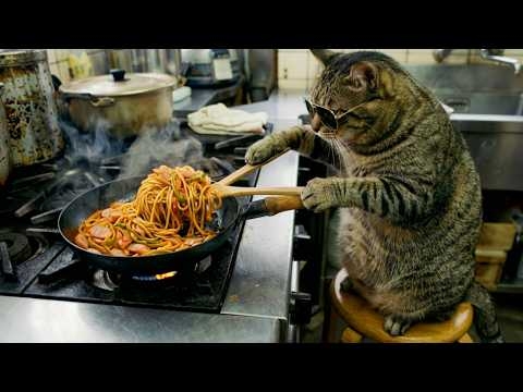 ボス猫の「喫茶店のこって〜りナポリタン」ツッパリ大喧嘩！マドンナ猫を守れッ…！