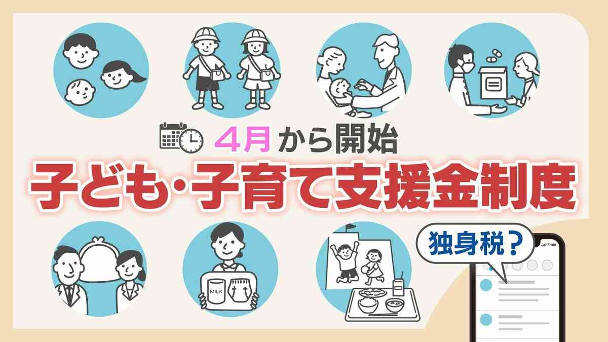 「独身税」批判の一方で146万円の給付拡充　4月始動『子ども・子育て支援金制度』年収別の負担額と6つの使い道 | TBS NEWS DIG