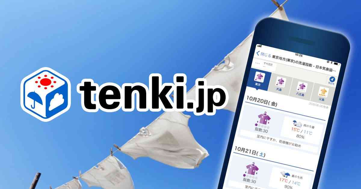 服装指数 - 日本気象協会 tenki.jp