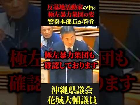 【警察本部長が答弁】反基地活動家の中に極左暴力集団の存在 #辺野古 #沖縄