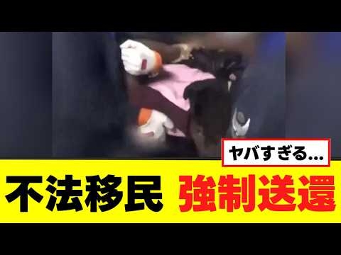 【衝撃】日本で人を襲った不法移民が強制送還される動画が話題に