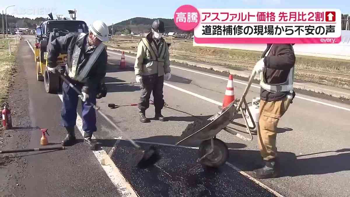 中東情勢の影響でアスファルトの価格が急騰　車の安全走行に欠かせない道路の補修…工事請け負う会社の不安の声　秋田（2026年4月8日掲載）｜日テレNEWS NNN