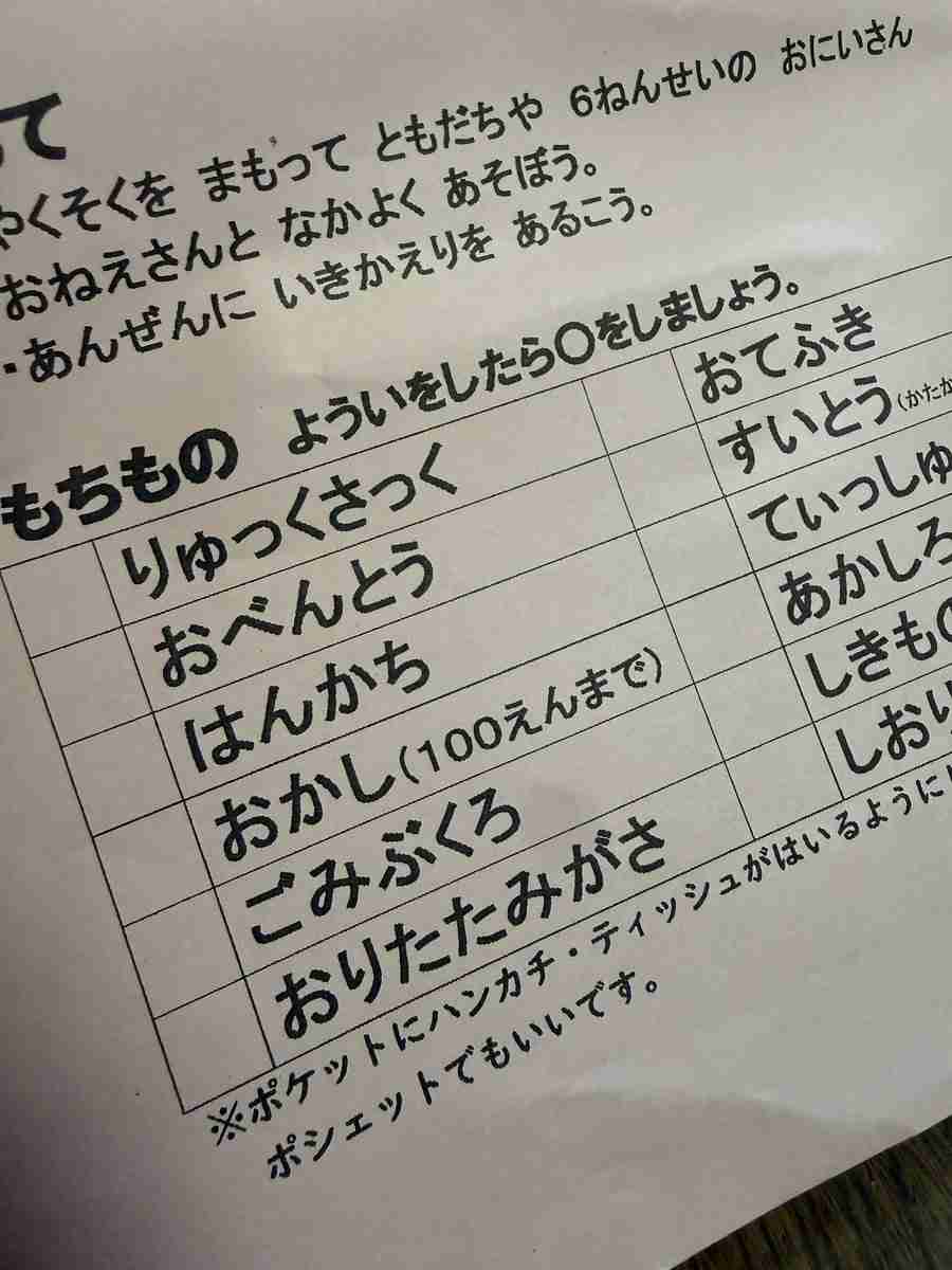 新一年生の娘の校外学習のおやつが「100円」ルールでびっくり この物価高の時代に100円で何が買えますか…？