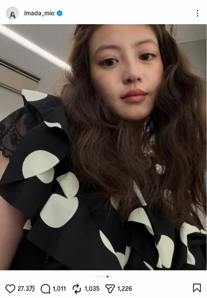 今田美桜　久々インスタ更新の最新姿にファン“キュン死”「本当に世界一美しい」「スタイル素晴らしい」