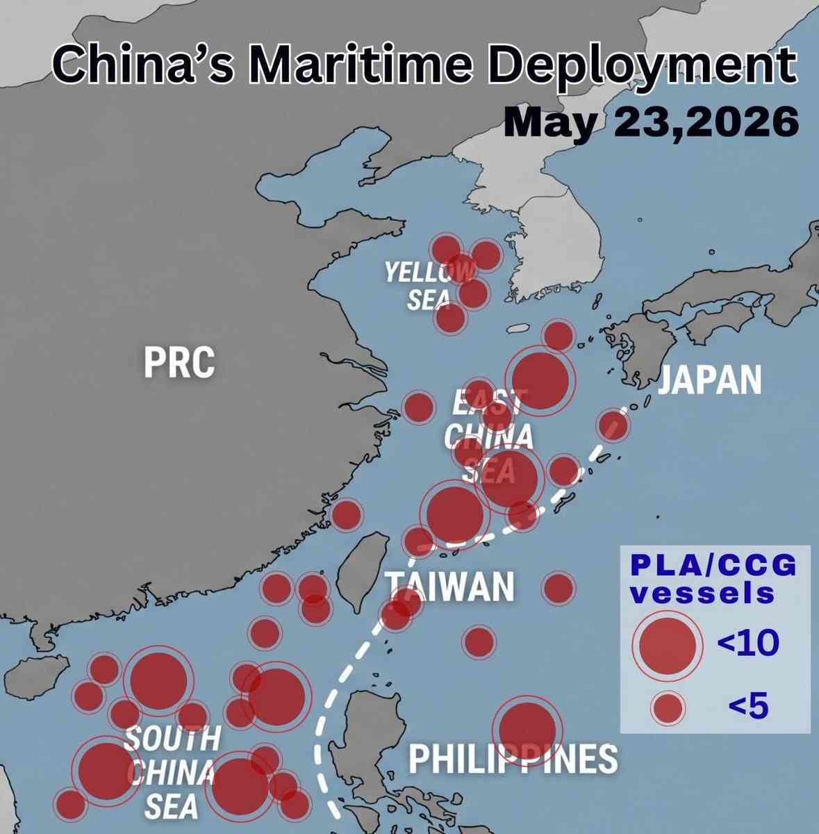 「中国艦船100隻展開」　台湾、平和脅かすと主張（共同通信） - Yahoo!ニュース