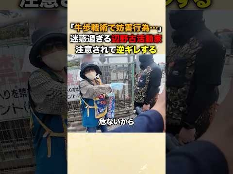 【活動家が逆ギレ】危険すぎる辺野古基地反対派の牛歩戦術！車道での妨害行為を注意され「あなたに関係ない！身分を明かせ！」と詰め寄る…活動家のリアルな姿 #辺野古基地 #活動家