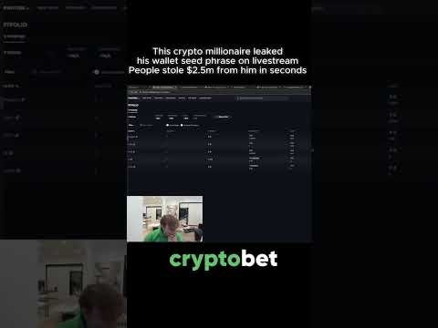 This crypto millionaire leaked his wallet seed phrase on livestream