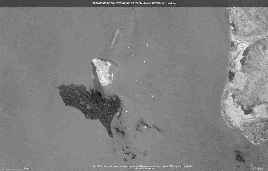 カーグ島沖で石油流出拡大　回収困難、環境破壊に懸念