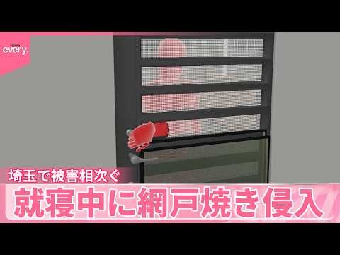 【“連続窃盗”】同一犯による犯行か  就寝中に網戸焼き侵入  埼玉・行田市