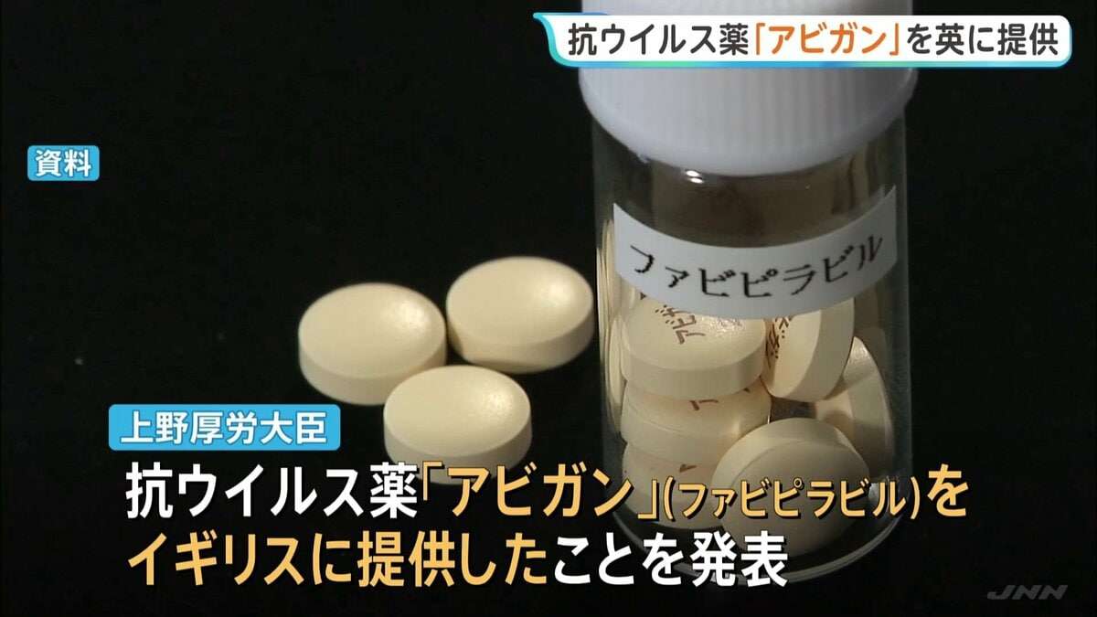抗ウイルス薬「アビガン」をイギリスに提供 上野厚労大臣が発表　過去の動物実験でハンタウイルスに感染後の生存率を上げる結果 | TBS NEWS DIG