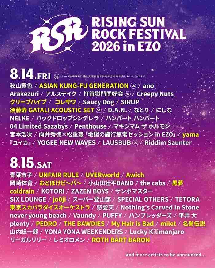 RISING SUN ROCK FESTIVAL行ったことある人・行く人