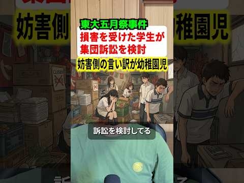 東大5月祭で被害を受けた学生らが集団訴訟を検討！！妨害したド左翼の言い訳がヤバすぎたw#事件