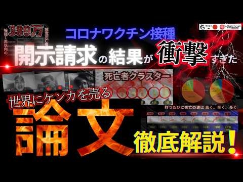 衝撃!コロナワクチン【全日本人必見】情報開示請求の結果が論文に！約400万人の接種データから「死亡者クラスター」「推定死亡者数389万人」「接種後死亡波の異常」「高死亡率・死亡多数ロットが高確率で…」
