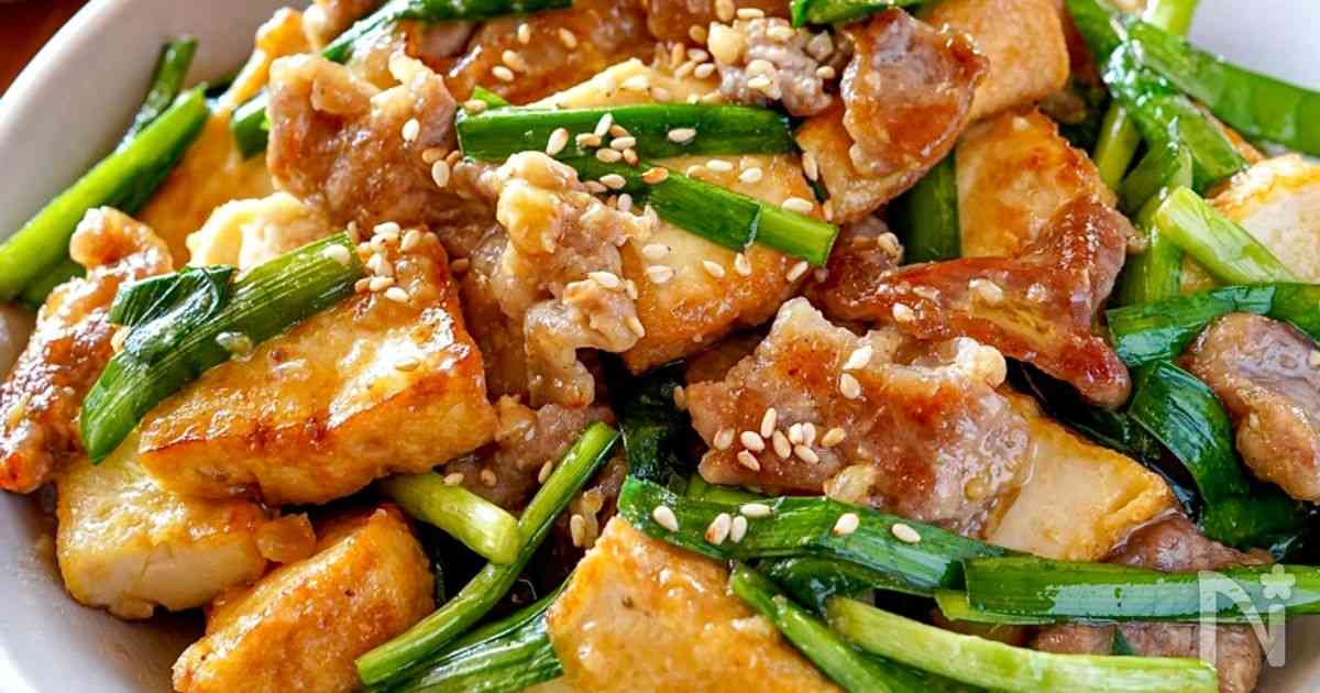 【厚揚げ豚ニラみそ炒め】10分で完成！ご飯が進む♡ | レシピサイトNadia