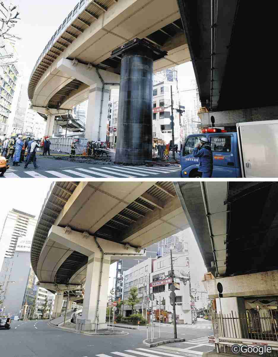 これは衝撃…アスファルトを突き破って隆起した土管　ビフォーアフター