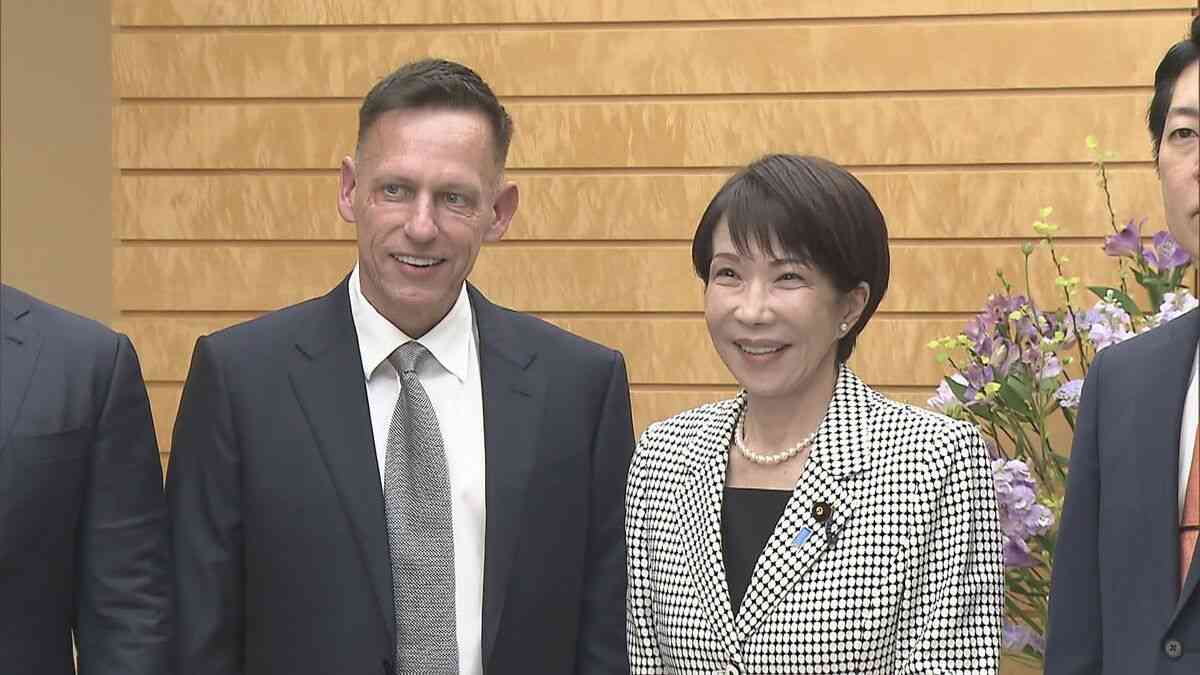 “影のアメリカ大統領” 起業家ピーター・ティール氏が高市総理と面会　AIなど先端技術分野について意見交換　今月（3月）の日米首脳会談も話題に上ったか | TBS NEWS DIG