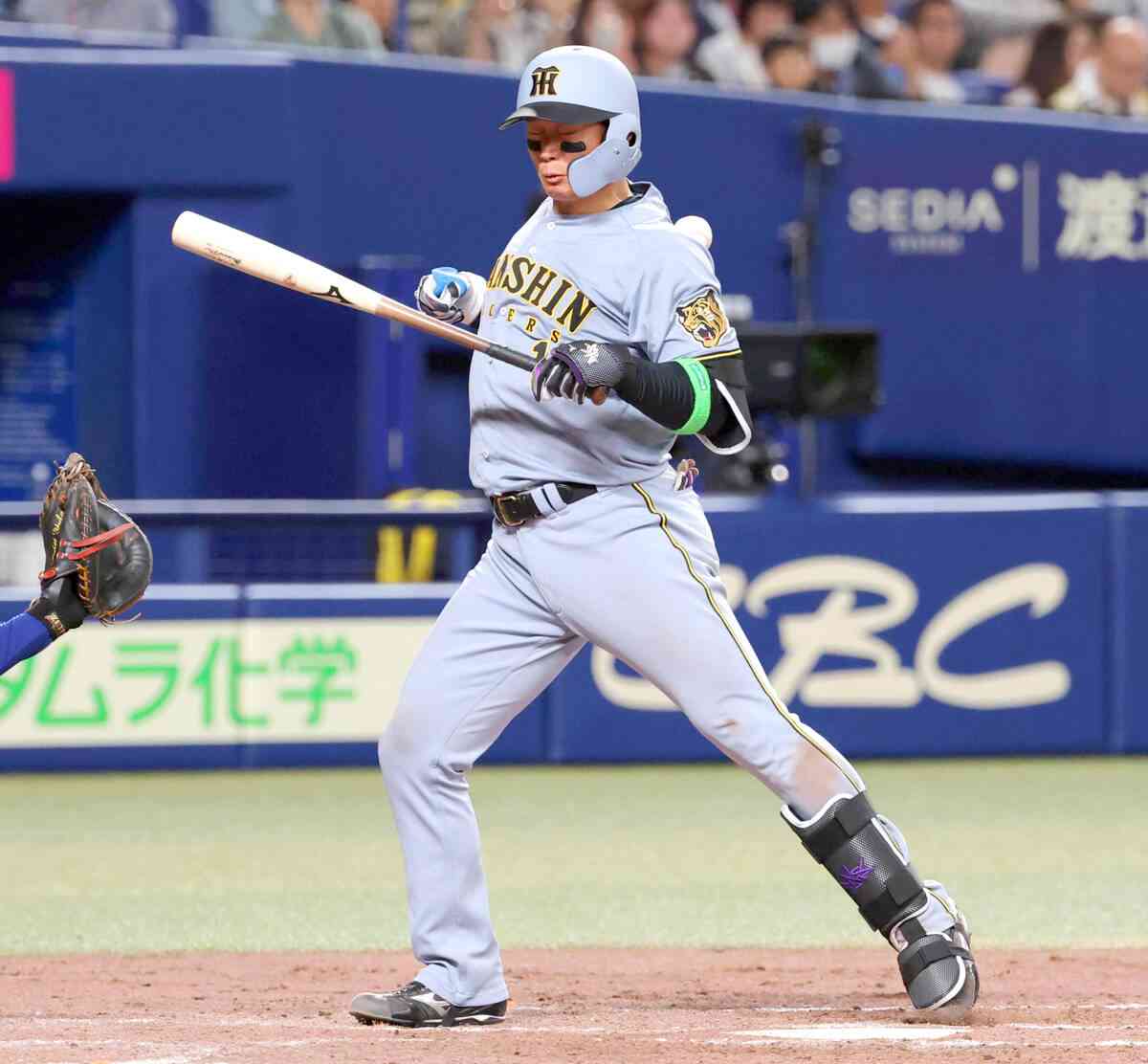 【阪神】森下翔太の死球に左翼席スタンドの虎党怒号　初回には大山悠輔も死球　好調の猛虎打線が死球禍に見舞われる - スポーツ報知
