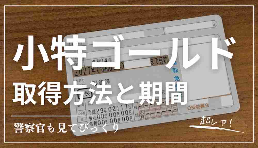 【超レア】世にも珍しい”小型特殊免許”のゴールド免許をゲット！勉強方法や更新手続きはどんな感じ？ | Z STYLE