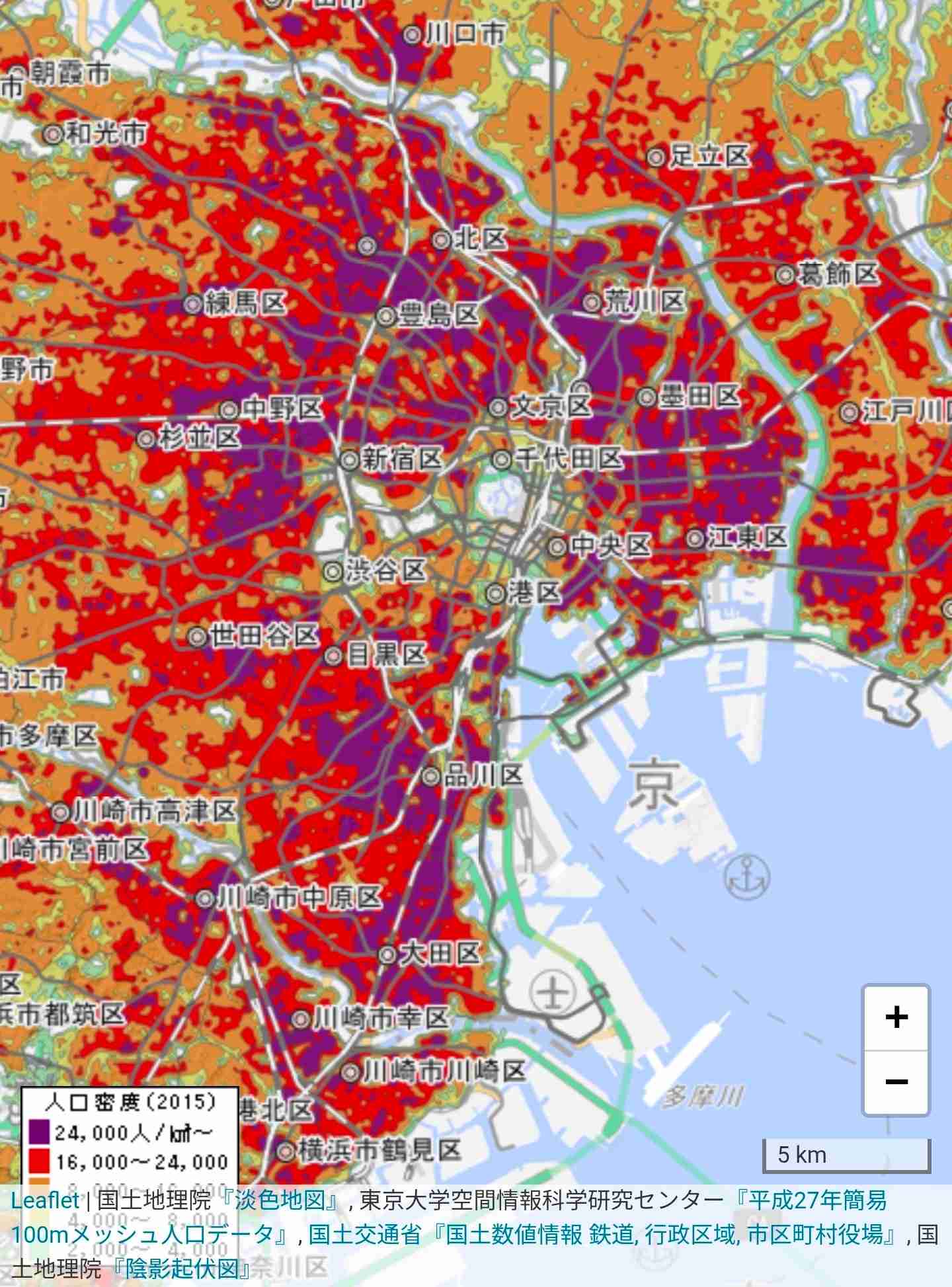 同じ東京でも23区内と多摩地域では違いますか?