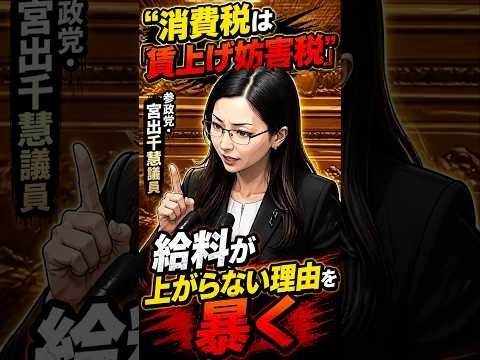 【神回】「消費税は賃上げ妨害税」宮出千慧議員のド正論に日本中が共感した瞬間 #政治 #時事 #shorts